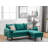 Gouvernour L Shaped Sectional Sofa Chaise with USB Charger & Pillows-113065653-113065654-113065666