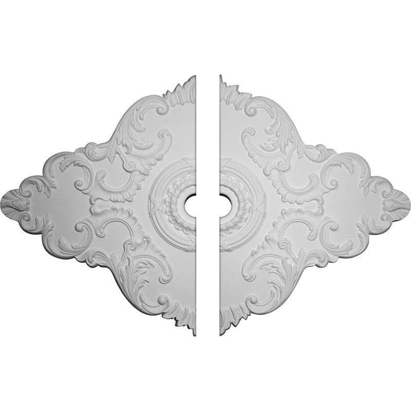 Médaillon de plafond Endurathane Piedmont, l 67 1/8 po x H 48 5/8 po x P 6 po x P 1 7/8 po (convient aux auvents jusqu'à 6 1/2 po), apprêté en usine