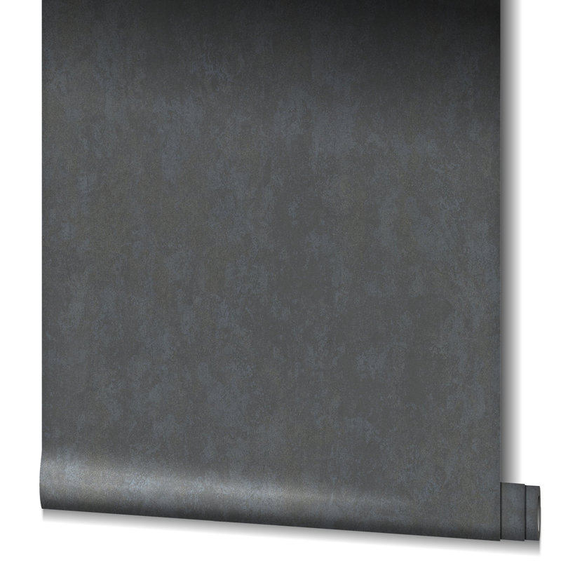 Energy Collection Smooth Sheen Mottle Effect Wallpaper Roll, Black