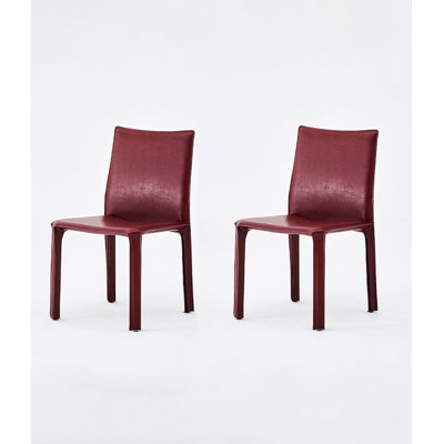 Chaise de salle à manger en cuir italien