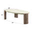Et table basse au fini bois et chêne - matériau en béton, plateau de 40 mm d'épaisseur, 27,81 po Profondeur, largeur de 47,08 po, hauteur de 16,45 po, poids de 65,22 lb, savoir-faire élégant et pratique pour un bel espace de vie
