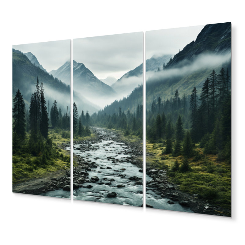 Halene - Ensemble de décorations murales en métal Paysages