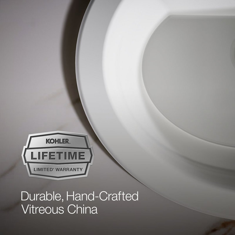 Bryant Vitreous China Oval Drop-In Bathroom Sink with Overflow, White