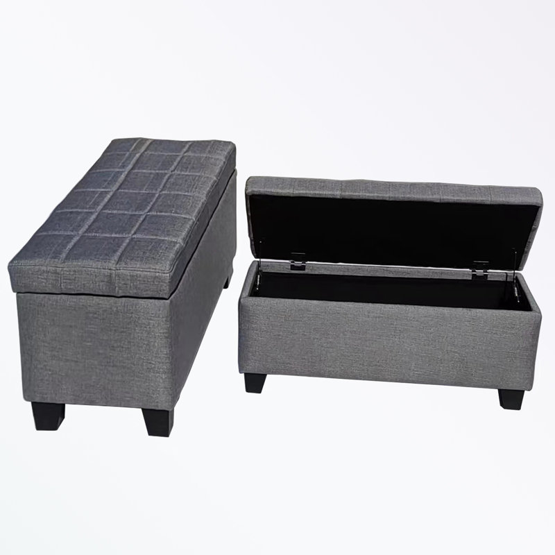 Banc de rangement Khattabi, Gris