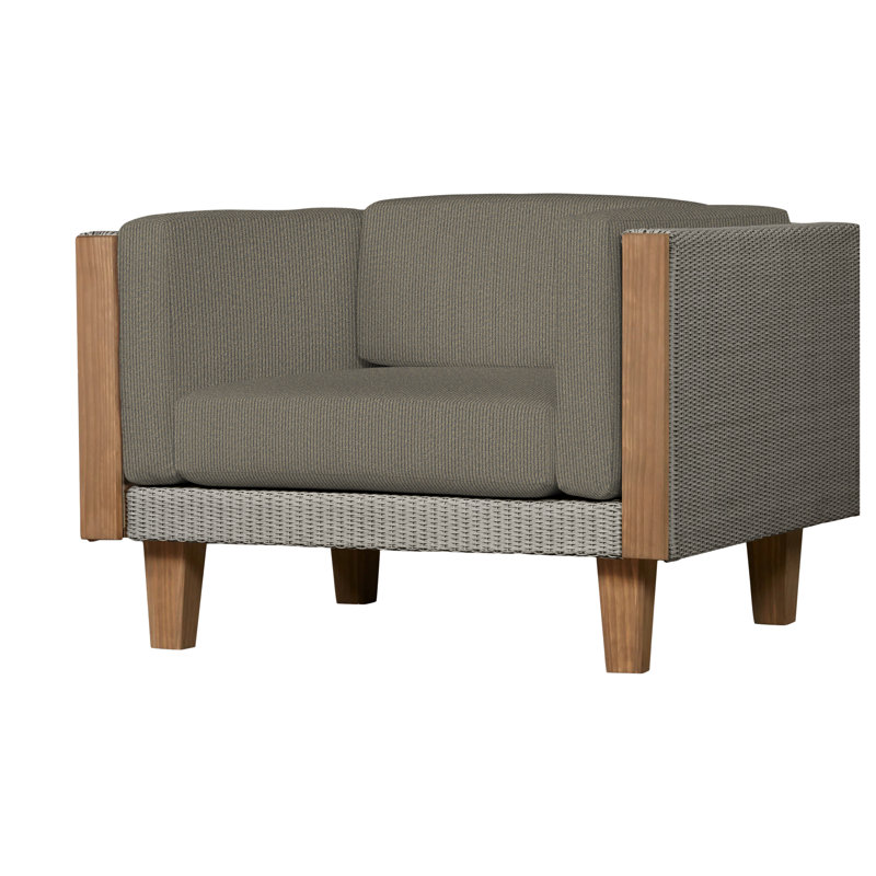 Catalina Outdoor Teak Lounge Chair, Demo Mist, Pewter