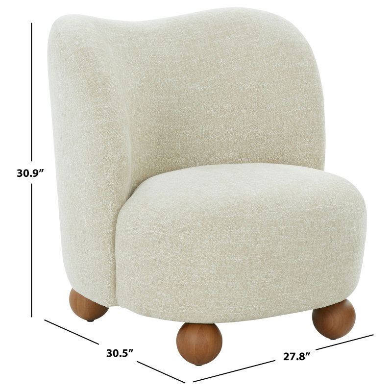 Rodolfo Boucle Accent Chair, Taupe Chenille