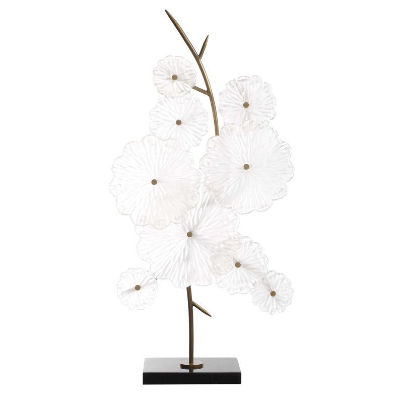 Uttermost Glass Garden Table Sculpture