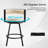 Ayala Swivel Low Back Industrial Upholstered 26.6" H Counter Stool with Steel Frame-2038694781