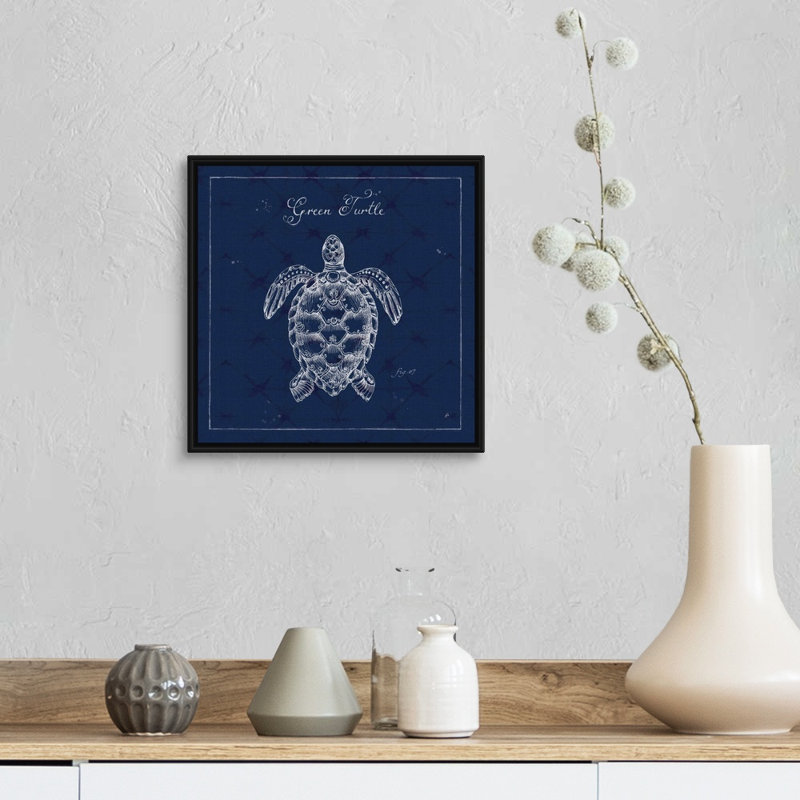 «Underwater Life», art mural sur toile, H 14 po x l 14 po x P 2 po, Cadre noir
