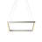 Atria 20-in Integrated LED Pendant Light Square Height Adjustable ETL Certified Chandelier