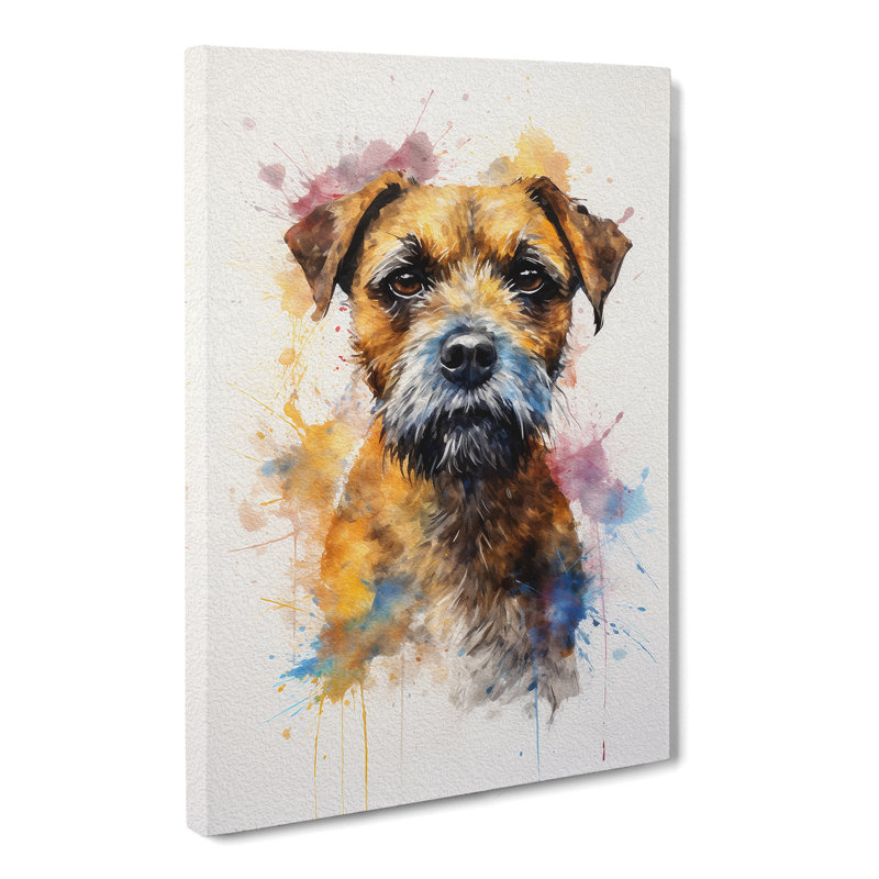 Border Terrier Gestural - Wrapped Canvas, 76cm H x 50cm W x 3cm D