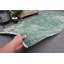 Tapis turc vintage à motif floral Oushak - Tapis en laine noué à la main beige / vert