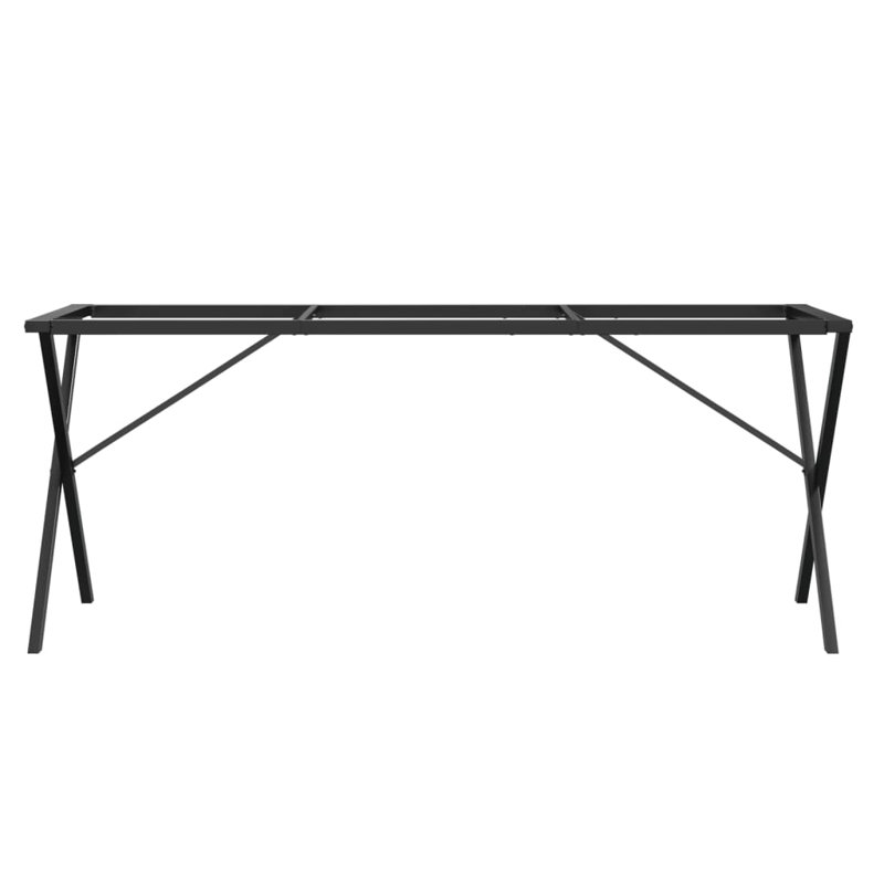 Ronks Dining Table Legs X-Frame Steel, 73cm H x 160cm W x 80cm D