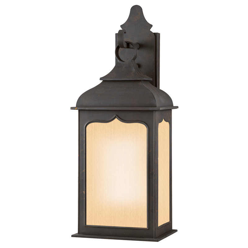 Henry Street Outdoor Wall Lantern, 23" H x 8.5" W, Clear Glass