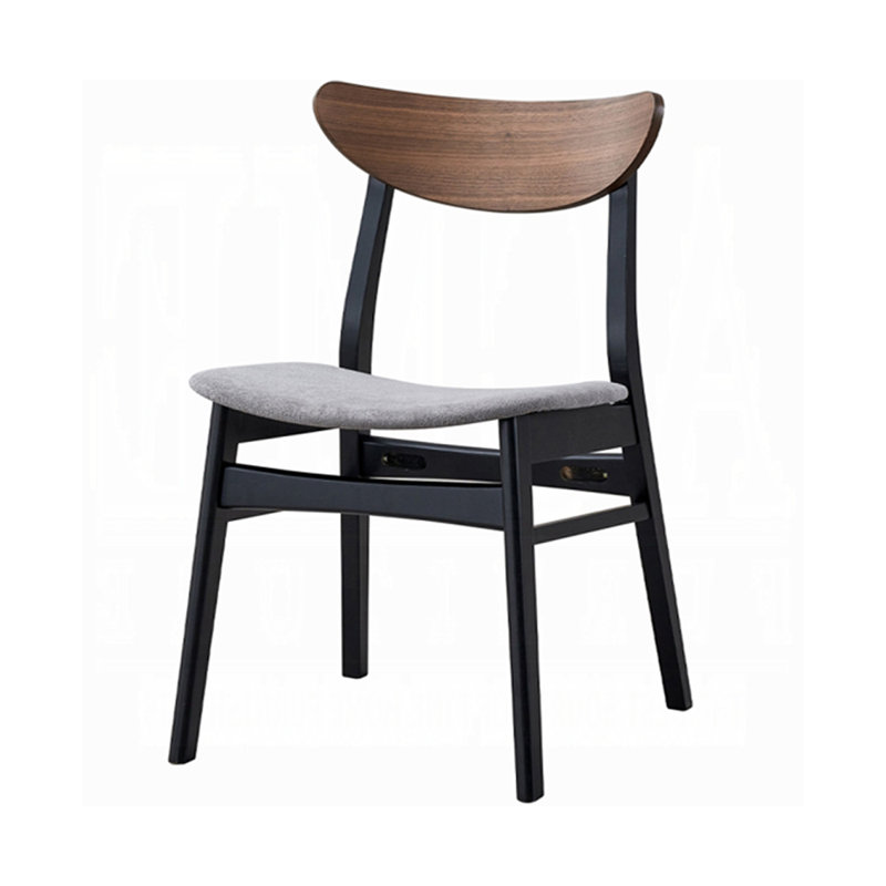 Chaise d'appoint l 18,40 po (ensemble de 2), lin gris, noyer et noir