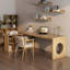 Bureaux en bois massif en L Burlywood-295450971-295450973
