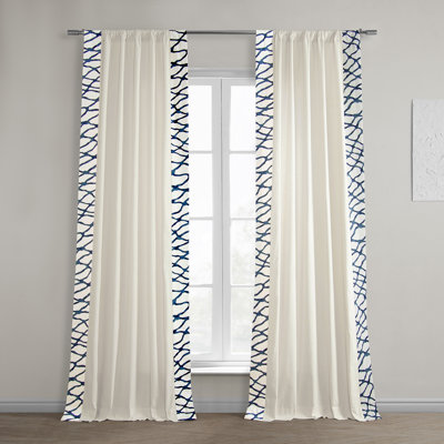 Bordure semi-diaphane en coton uni Genene