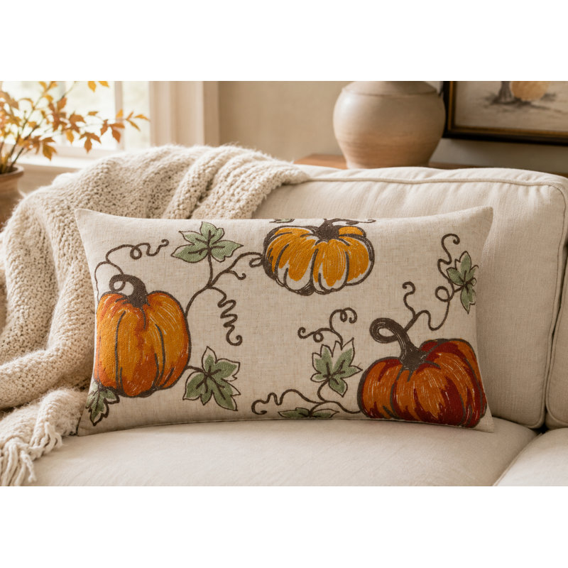 Embroidered Throw Pillow