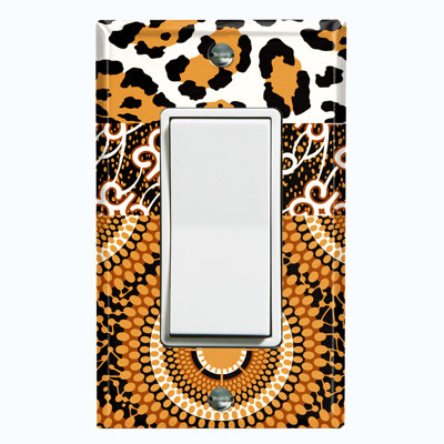 Patterned 1 - Gang Toggle Light Switch Standard Wall Plate