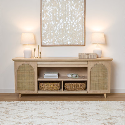 Dahlia 76" TV Stand in White Oak