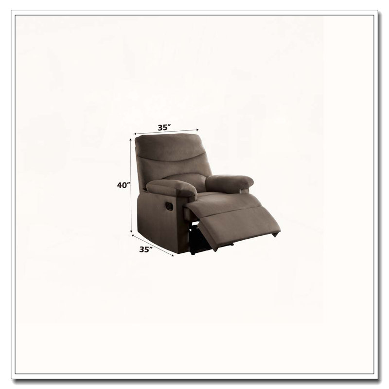 Fauteuil inclinable en tissu tissé, Marron clair