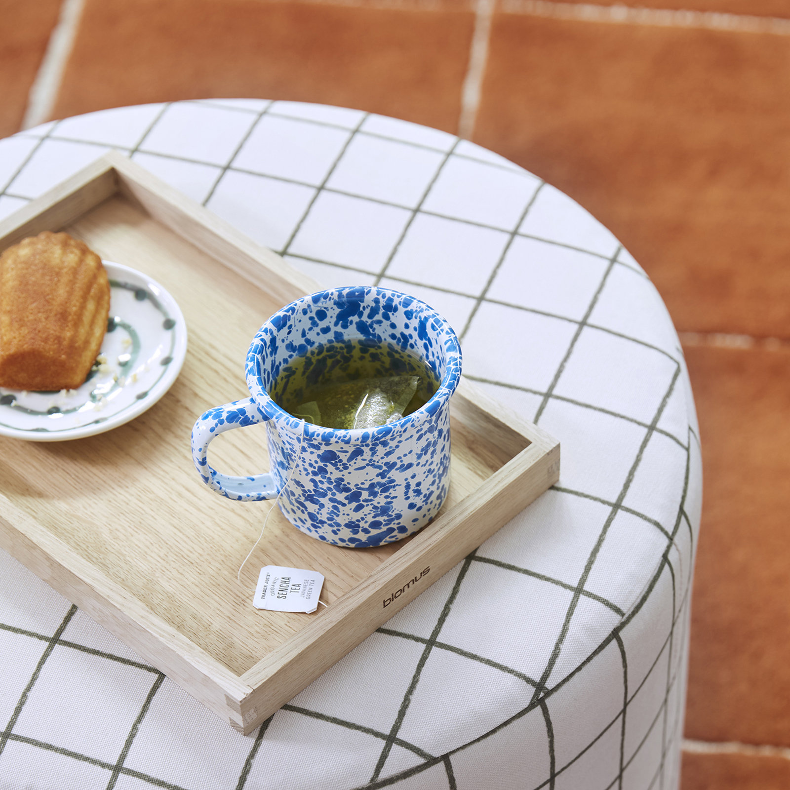 Splatterware Dinnerware Set - Service for 4, Blue