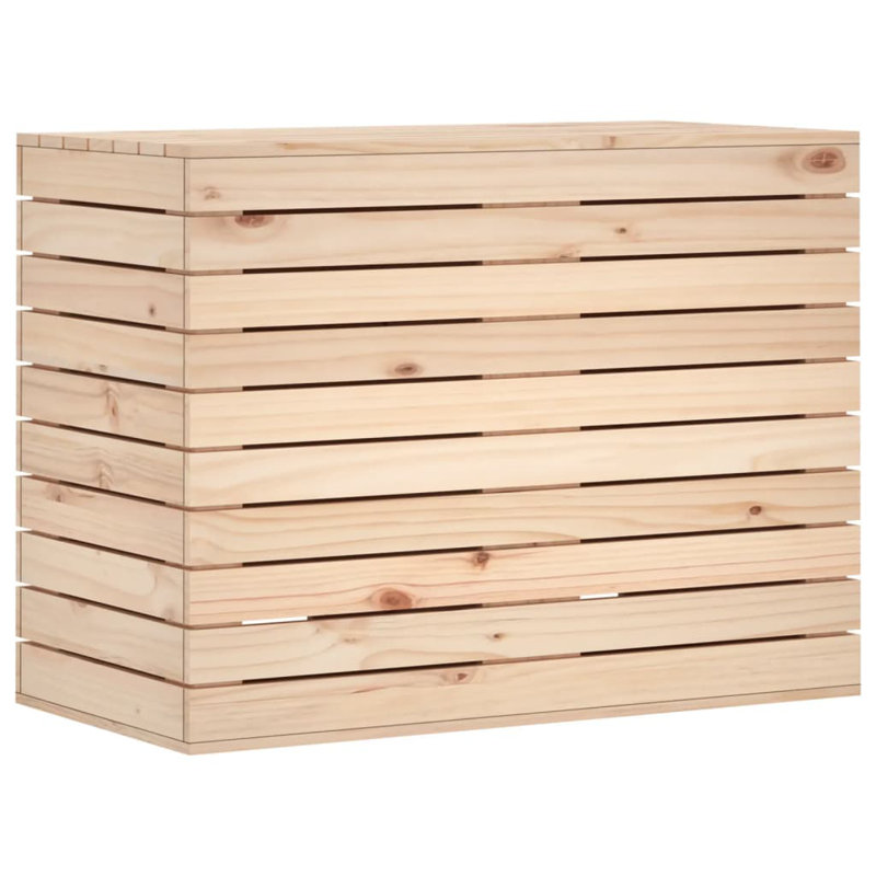 Wood Laundry Basket, Natural, 26" H x 34.8" W x 17.3" D