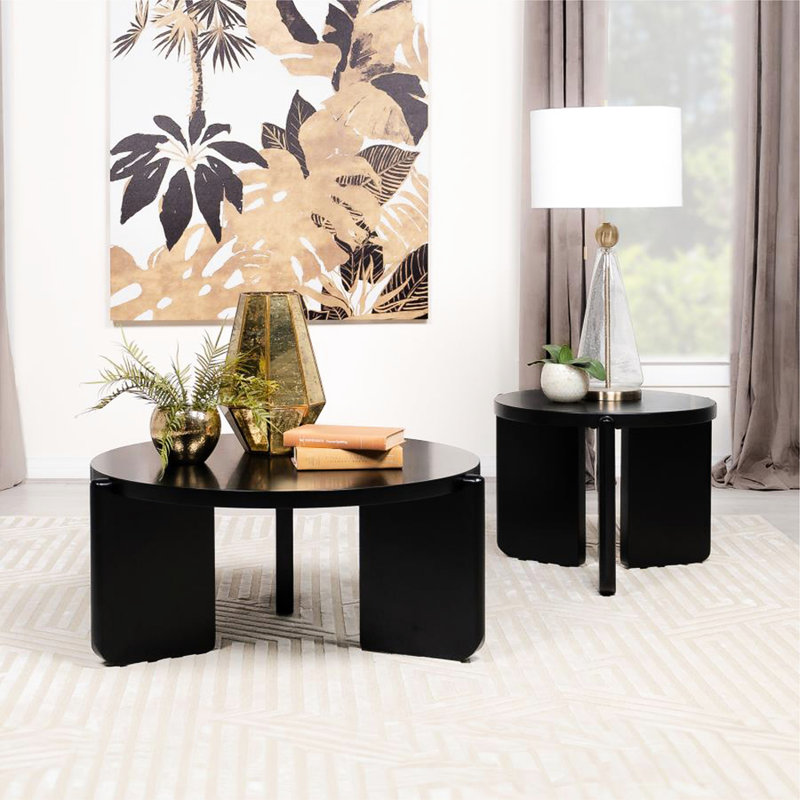 Round Wooden End Table