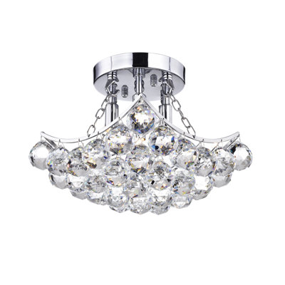 Plafonnier semi-encastré géométrique 8 po à 4 lumières unique Broadbent