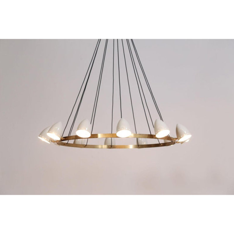 Lustre Stilnovo clair, Bronze, 43” Diameter x 43” Height