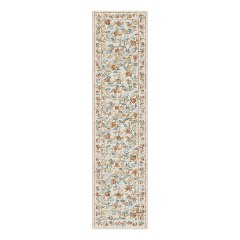 Tapis beige élégant Aurelle, Tapis de couloir 2 pi x 8 pi