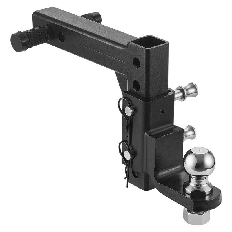 Attache de remorque ajustable 2 po Récepteur 9 po à fixation sur boule 7500 lb Noir