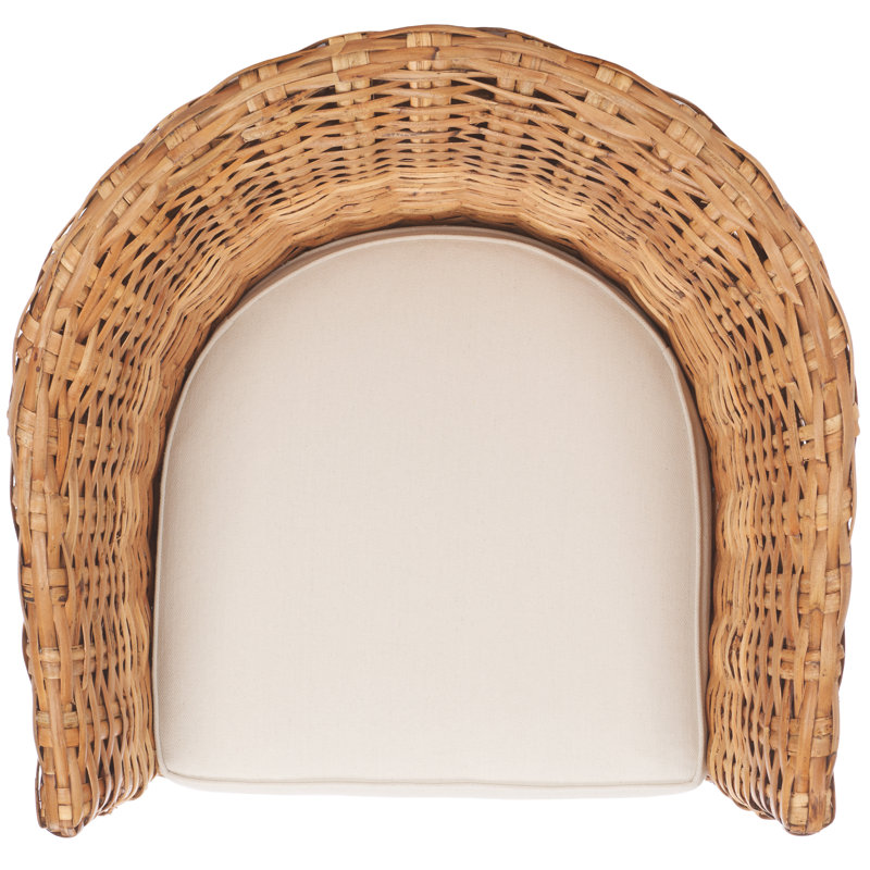 Iraan Rattan Barrel Chair, Honey