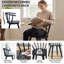 Chaise en bois massif avec accoudoirs Burkes