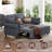 3 In 1 Sofa Bed, 61 Inch Convertible Pull Out Couch With Four Pillows-10409757