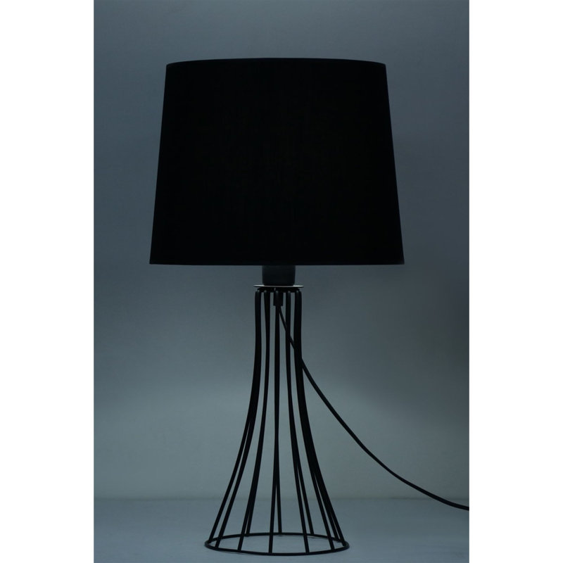 Lampe de table noire 23,62 po Osullivan, Noir