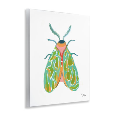  Art mural vert à motif de papillon de nuit par Jessica Mingo
