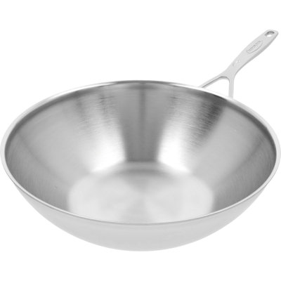 Industry 20.5" Flat Bottom Stainless Steel Wok
