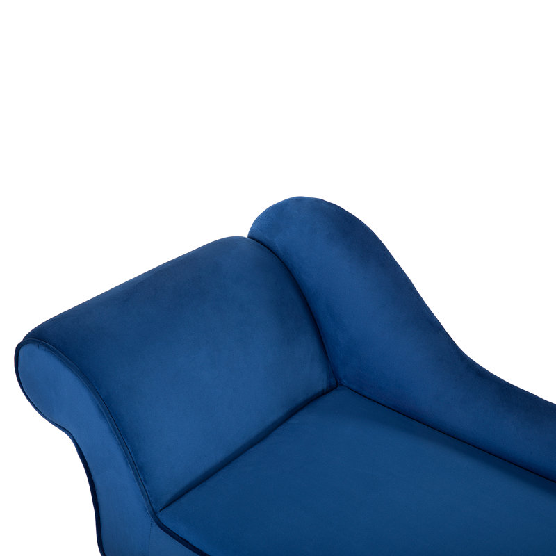 Ava Upholstered Chaise Lounge, Left Hand, Cobalt