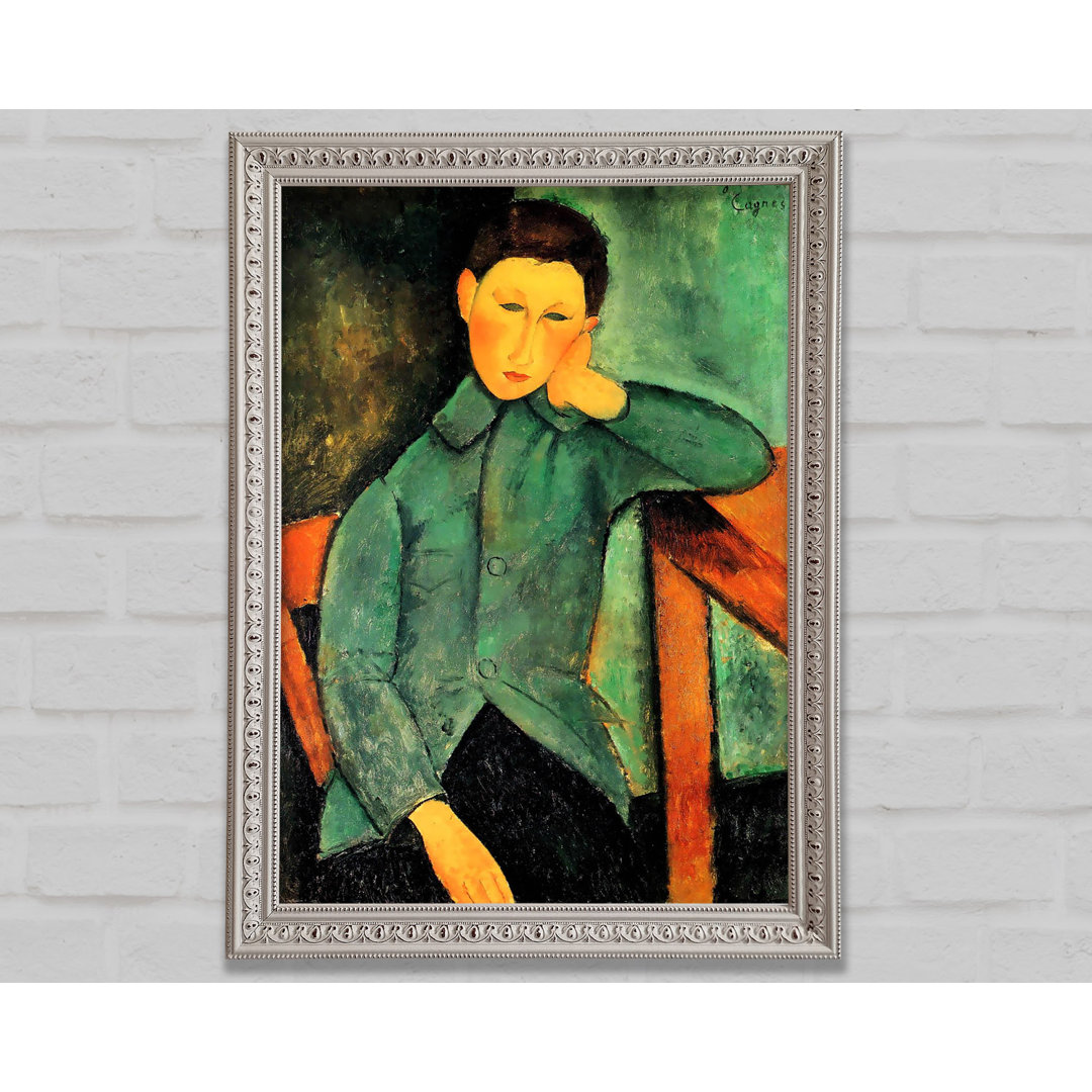 Modigliani Boy In A Blue Jacket - Einzelner Bilderrahmen Kunstdrucke