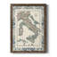 Border Map of Italy, reproduction sur toile encadrée-1556572831-1556572828