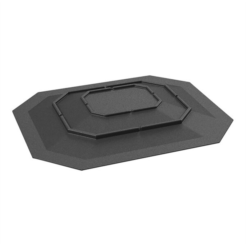 Borray Manufacturer Inc. 45" X 37" X 4" Black Plastic Pyramid Bin Riser WS-229DLNRF4840