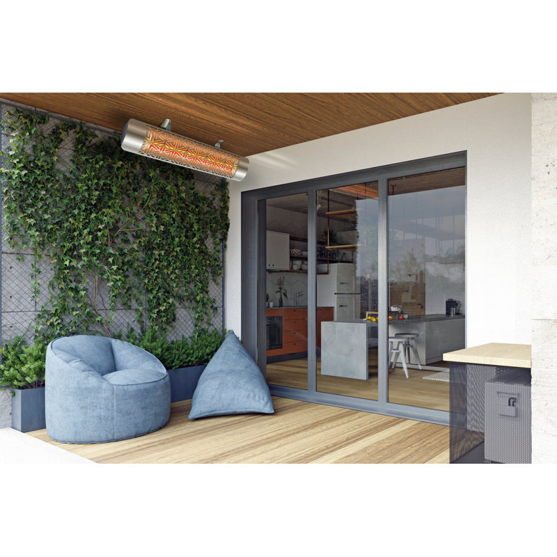 Chauffe-terrasse électrique à élément simple 39 watts Eurofase 2000 Watts, Acier Inoxydable