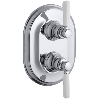 Bancroft Stacked Valve Trim with Ceramic Lever Handles, Requires Valve
