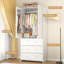 2-Door Sandrea With Mirror, Wardrobe Closet With 3 Drawers-779543173