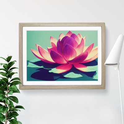 Flowing Lotus Flower - Framed Print