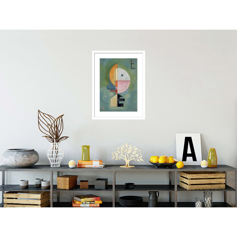 «Upward» par Vassily Kandinsky - Estampe numérique encadrée, H 29,5 po x l 22,69 po