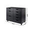 Armoire mobile à 6 tiroirs Halifax, noire, H 26,09 po x l 32,12 po x P 15,83 po Halifax-92429342