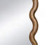 Miroir de plancher surdimensionné en bois avec cadre brun unique
