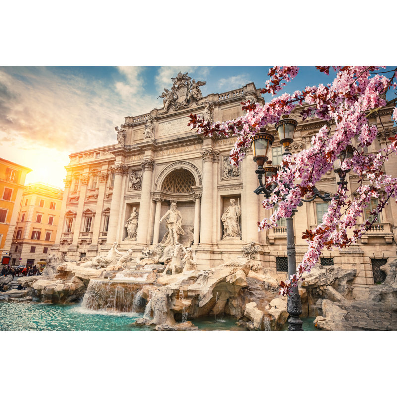 Fountain Di Trevi - Wrapped Canvas Print, 30cm H x 46cm W x 3.8cm D